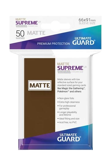 Ultimate Guard Supreme UX Sleeves Fundas de Cartas Tamaño Estándar Marrón (50)