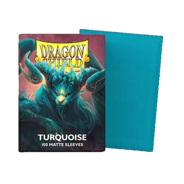 DRAGON SHIELD STANDARD SIZE MATTE SLEEVES TURQUOISE 'ATEBECK' (100 SLEEVES)