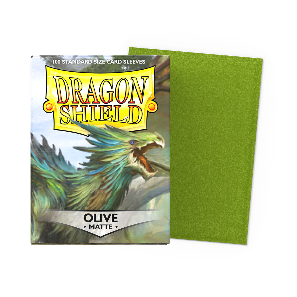 DRAGON SHIELD STANDARD SLEEVES - MATTE OLIVE (100 SLEEVES)