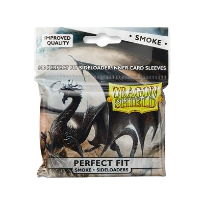 DRAGON SHIELD STANDARD PERFECT FIT SIDELOADING SLEEVES - CLEAR/SMOKE(100 SLEEVES)