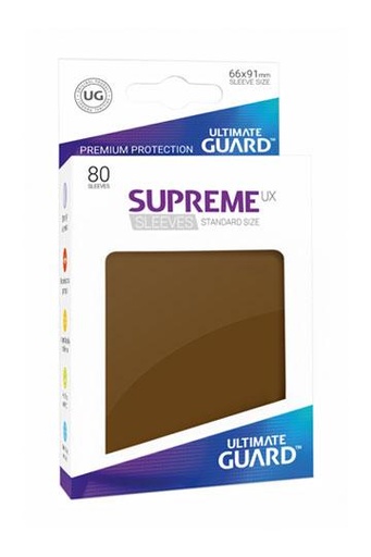[UGD010547] Ultimate Guard Supreme Sleeves Fundas de Cartas Tamaño Estándar Marrón (80)
