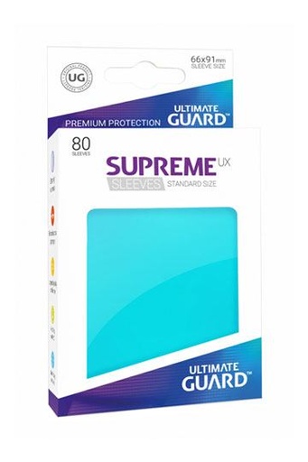 [UGD010538] Ultimate Guard Supreme UX Sleeves Fundas de Cartas Tamaño Estándar Aguamarina (80)