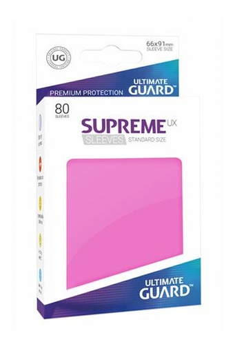 [UGD010543] Ultimate Guard Supreme UX Sleeves Fundas de Cartas Tamaño Estándar Fucsia (80)