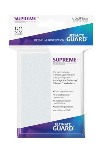 [UGD010791] Ultimate Guard Supreme UX Sleeves Fundas de Cartas Tamaño Estándar Frosted (50)
