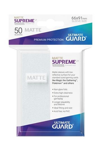 [UGD010812] Ultimate Guard Supreme UX Sleeves Fundas de Cartas Tamaño Estándar Frosted Mate (50)