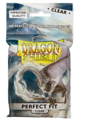 [AT-13001] DRAGON SHIELD STANDARD PERFECT FIT SLEEVES - CLEAR/CLEAR (100 SLEEVES)